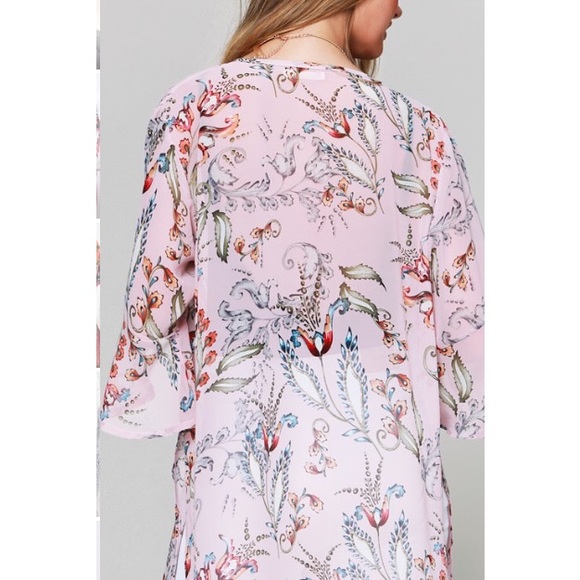 *LAST ONE!* Pink Wild Azalea Duster Kimono - Picture 3 of 6